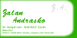 zalan andrasko business card