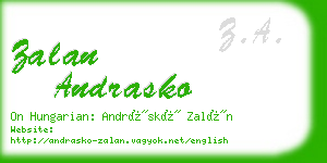 zalan andrasko business card